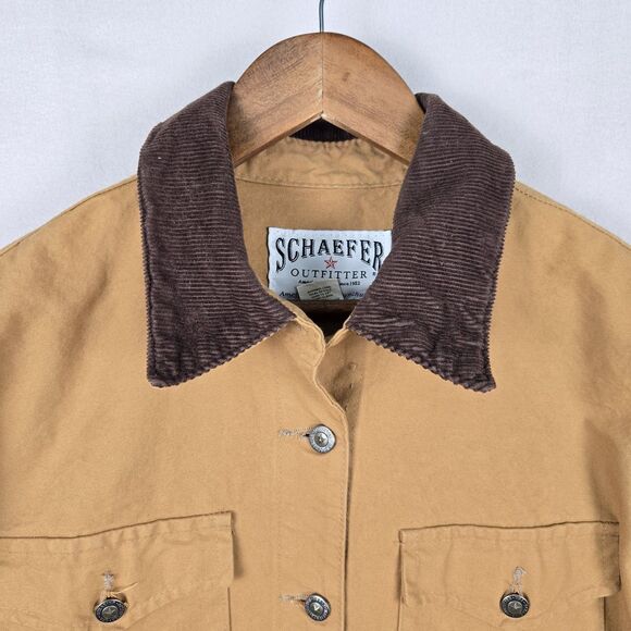 Schaefer Outfitter Vintage Barn Coat Unlined Saddle Brown Womens Size XLarge - Picture 3 of 9